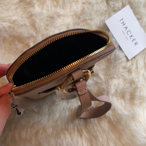 Thacker- Sandstone Gold Genuine Leather Wristlet - Picture 7 of 8